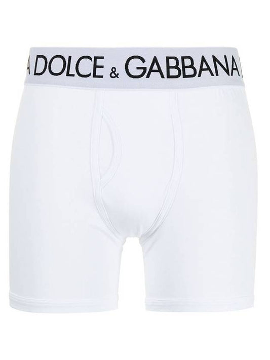 Logo Band Boxer Briefs White - DOLCE&GABBANA - BALAAN.