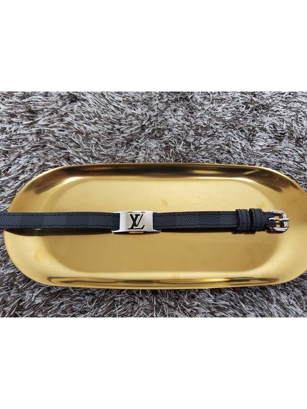 MAC1 Sign It Silver Buckle Damier Bracelet - LOUIS VUITTON - BALAAN 3