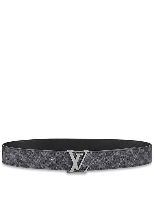 LV Initial 40MM Reversible Leather Belt Graphite - LOUIS VUITTON - BALAAN 1