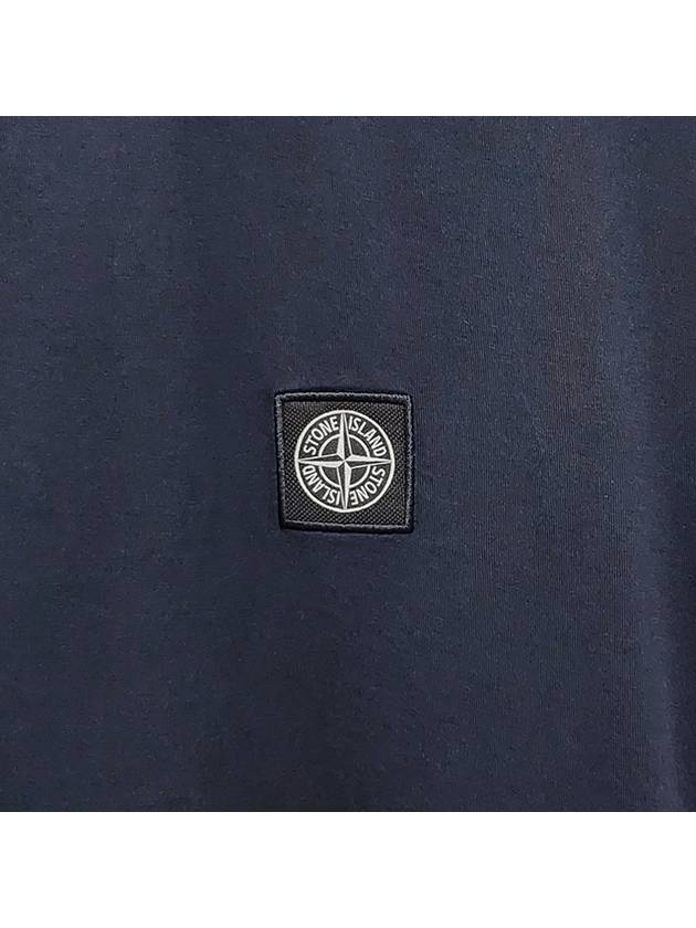 Logo Patch Short Sleeve T-Shirt Black - STONE ISLAND - BALAAN 10