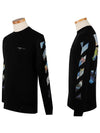 Diag Colored Arrow Long Sleeve T-Shirt Black - OFF WHITE - BALAAN 4