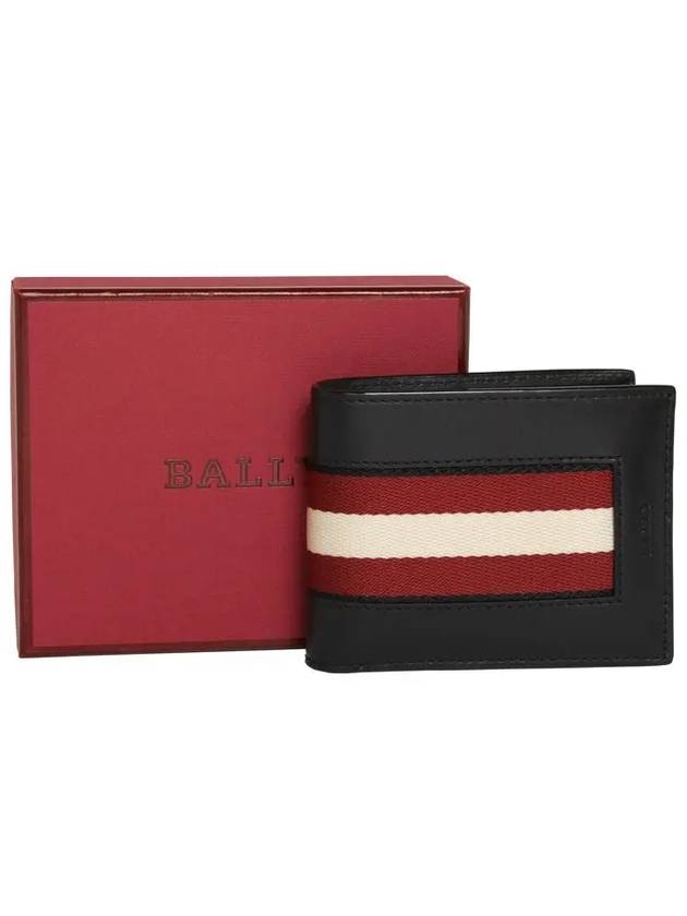 Bydan Logo Leather Half Wallet Black - BALLY - BALAAN 6