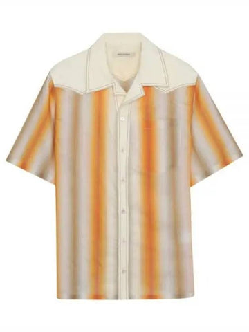 MS22SH04 CO06 1380 Sunrise Short Sleeve Shirt - WALES BONNER - BALAAN 1