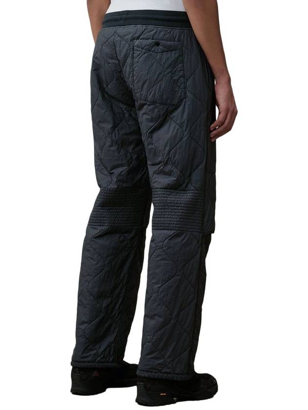 Diagonal Raised Fleece Mixed Quilted Track Pants Black - CP COMPANY - BALAAN 3