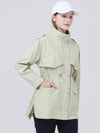 Bio-processed Stand Collar Soft Apple Green Windbreaker Jacket DO3242WB46 1 - DOYOUKNOWMC GOLF WEAR - BALAAN 2