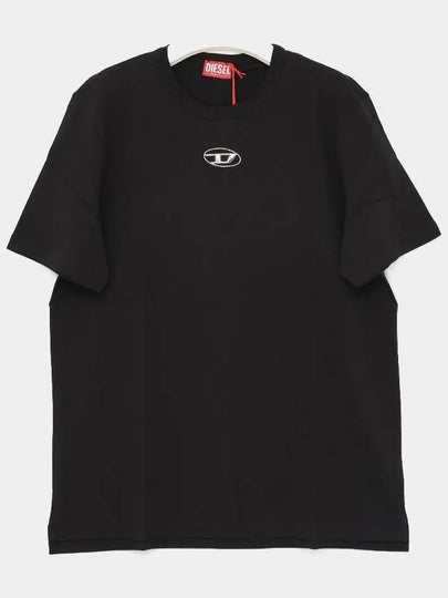 Metallic Logo Short Sleeve T-Shirt Black - DIESEL - BALAAN 2