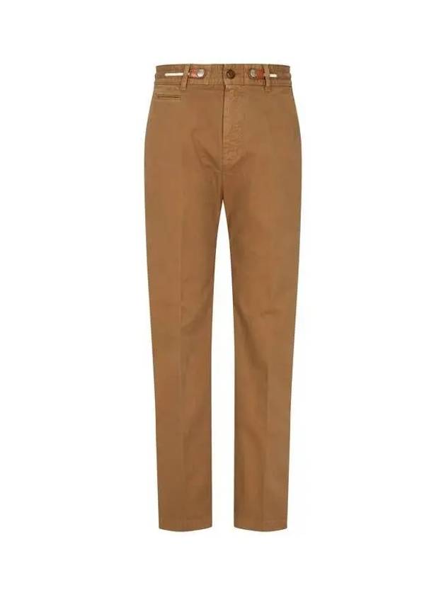 Drawstring tapered chino pants light brown - DIESEL - BALAAN 1