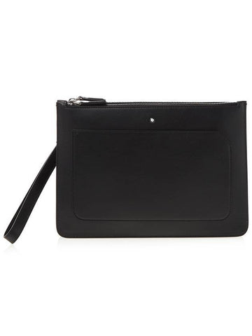 Meisterstuck Urban Two Zip Clutch Bag Black - MONTBLANC - BALAAN 1