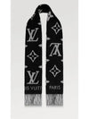 Reykjavik Monogram Cashmere Scarf Black - LOUIS VUITTON - BALAAN 5