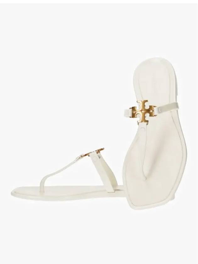 Roxanne Jelly Logo Flip Flops White - TORY BURCH - BALAAN 4