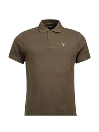 Men's Embroidered Logo Sports Polo Shirt Olive - BARBOUR - BALAAN 2