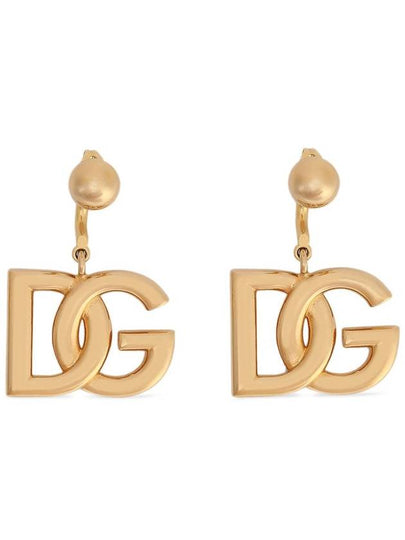 DG logo drop earrings gold - DOLCE&GABBANA - BALAAN 2