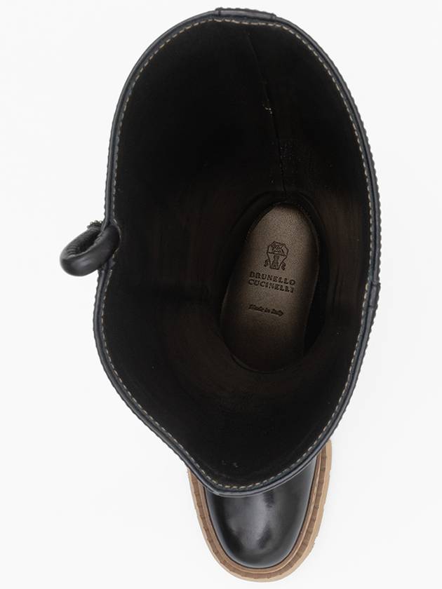 leather long boots black - BRUNELLO CUCINELLI - BALAAN 5
