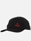 Logo Baseball Ball Cap Black - VIVIENNE WESTWOOD - BALAAN 4