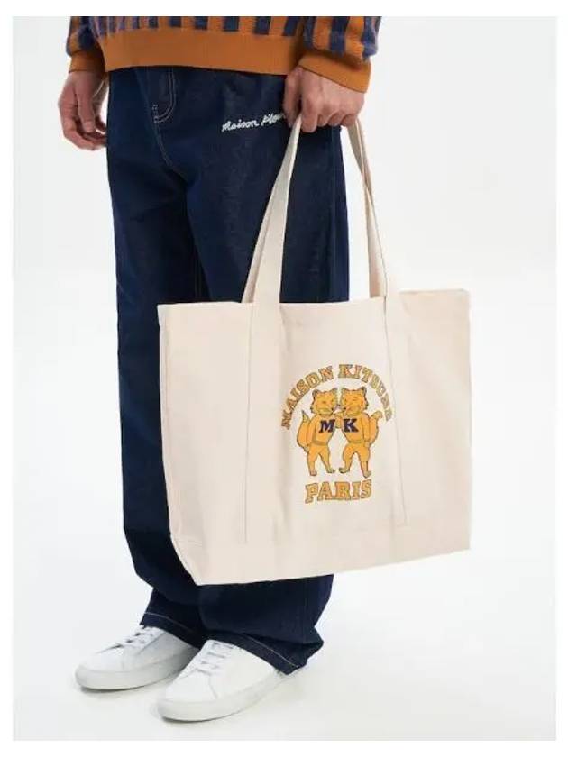 Unisex Fox Friend Tote Eco Bag Ecru Domestic Product - MAISON KITSUNE - BALAAN 1