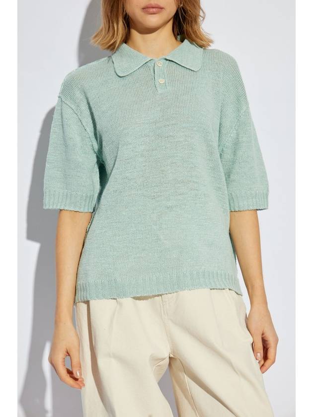 Maison Margiela Knit Polo, Women's, Green - MAISON MARGIELA - BALAAN 3