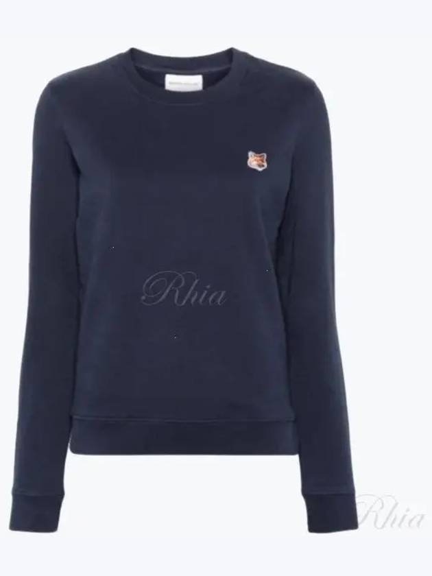 Fox Head Patch Regular Sweatshirt Ink Blue - MAISON KITSUNE - BALAAN 2