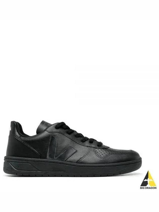 V 10 BlackBlack Sole VX07 02562 Ten Leather Sneakers - VEJA - BALAAN 1