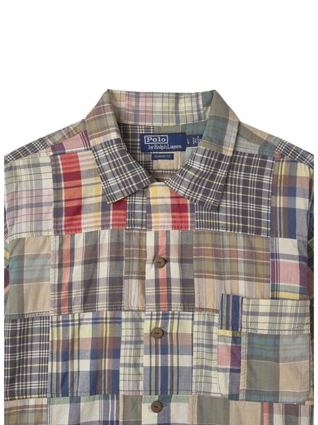 Plaid Print Patchwork Shirt 710903853001 - POLO RALPH LAUREN - BALAAN 4