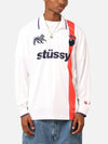 AU Australia Football Polo Long Sleeve T Shirt ST0M0476 White Red Stripe MENS S M L - STUSSY - BALAAN 1