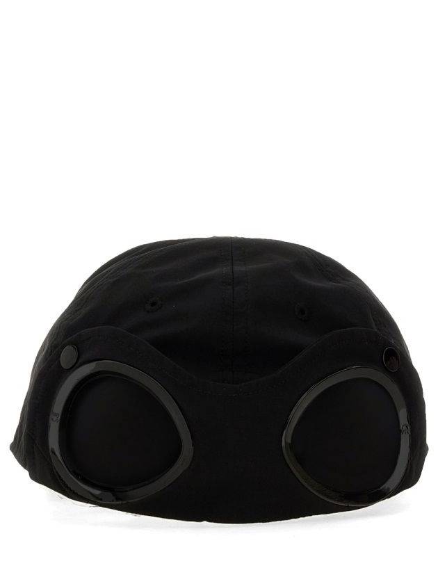 Chrome R Goggle Ball Cap Black - CP COMPANY - BALAAN 3