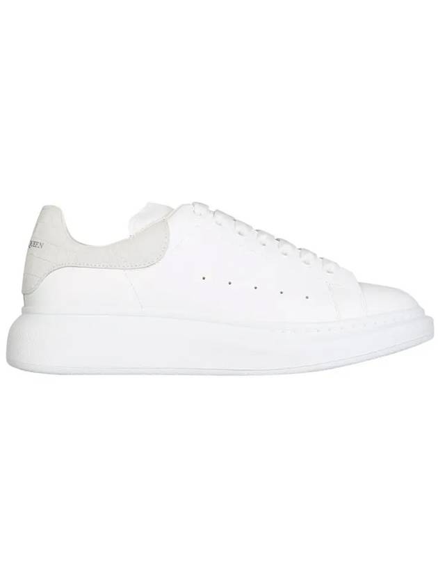 Men's Oversole Crocodile Grey Tab Low Top Sneakers White - ALEXANDER MCQUEEN - BALAAN 1