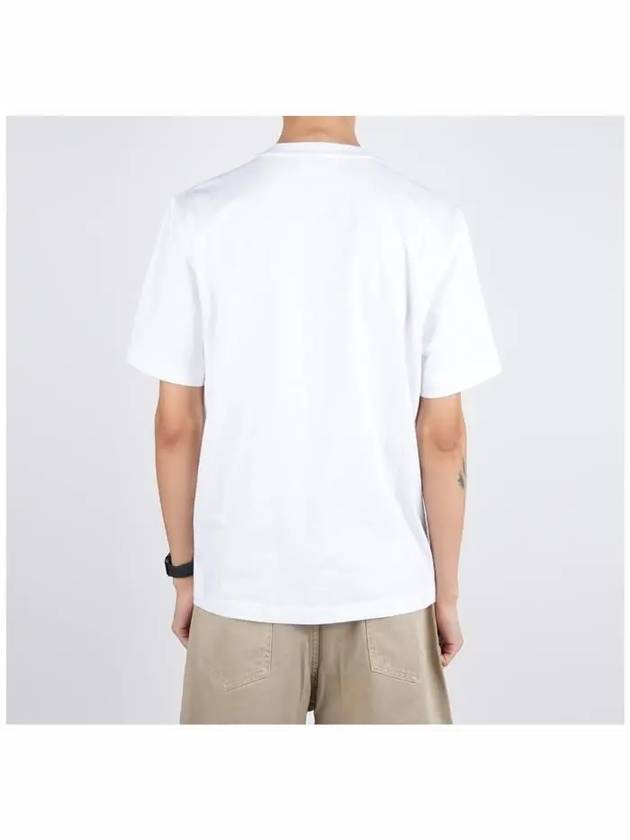 Embossed Oval D Short Sleeve T-Shirt White - DIESEL - BALAAN 5