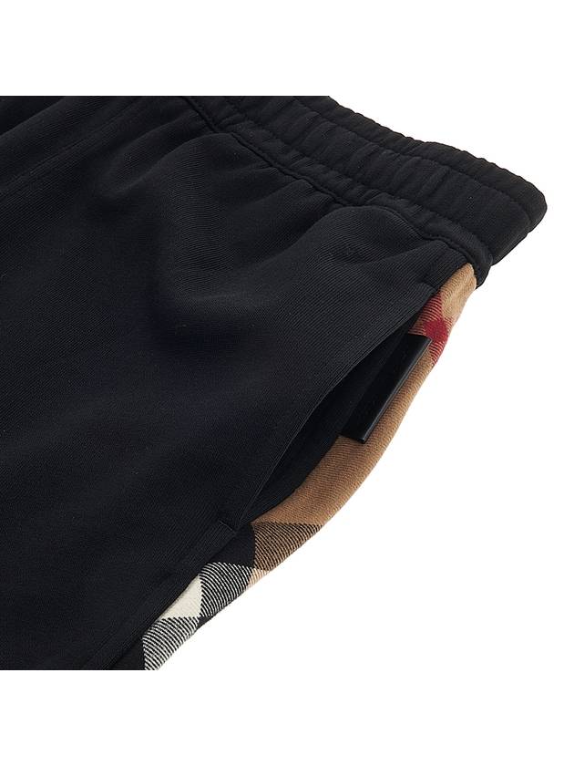 Women's Check Panel Jogger Track Pants Black - BURBERRY - BALAAN 5