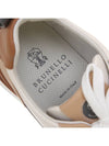 Logo Patch Leather Low Top Sneakers Beige White - BRUNELLO CUCINELLI - BALAAN 9