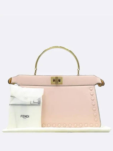 8BN323 Pink color Peekaboo I SEE U IC gold handle tote bag - FENDI - BALAAN 1