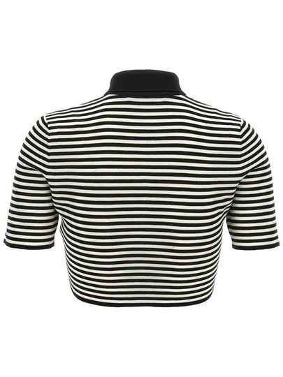 Dolce & Gabbana Striped Cropped Polo Shirt - DOLCE&GABBANA - BALAAN 2