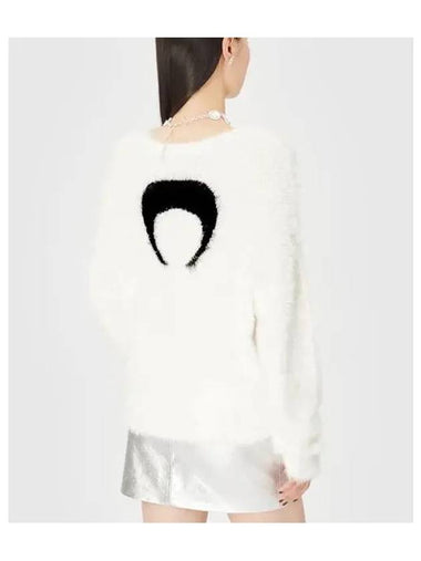 Women s wild puffy knit crewneck pullover OFFWHITE OFF white - MARINE SERRE - BALAAN 1