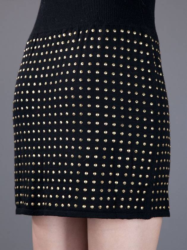 PIERRE GOLD Stud miniskirt - BALMAIN - BALAAN 4