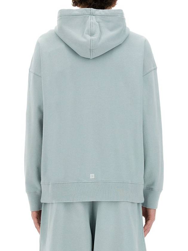 Hooded Sweatshirt BMJ0HC3YAC456 Light Blue - GIVENCHY - BALAAN 4