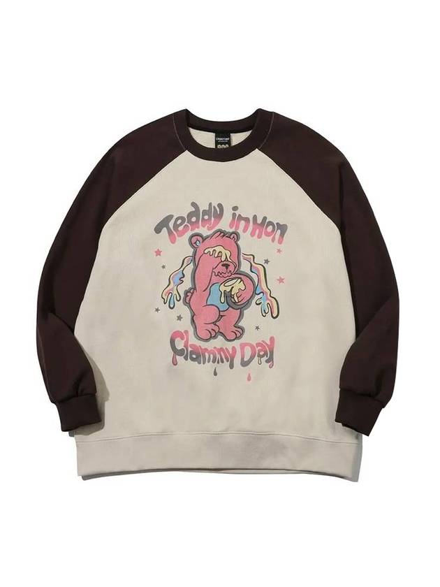 Honey Teddy Raglan Sweatshirt Beige Brown - CPGN STUDIO - BALAAN 1