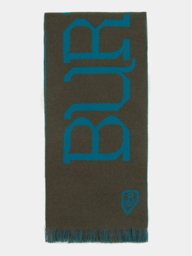 Logo Wool Scarf Snug - BURBERRY - BALAAN 3