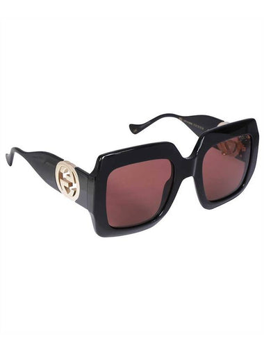 Eyewear Low Nose Bridge Acetate Rectangular Sunglasses Black Brown - GUCCI - BALAAN 1