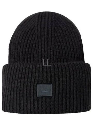 C40270 900 Small Face Logo Beanie - ACNE STUDIOS - BALAAN 1