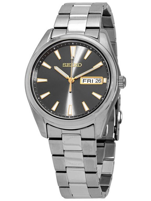 Seiko Quartz Grey Dial Stainless Steel Men's Watch SUR343P1 - SEIKO - BALAAN 1