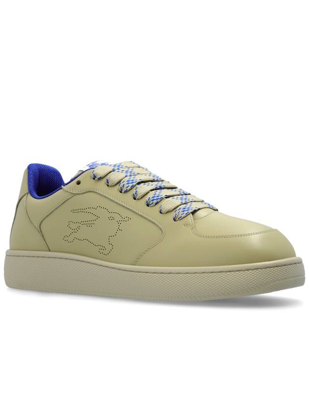 Stock Leather Low-Top Sneakers Hunter - BURBERRY - BALAAN 5