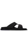 Aqua Grained Calfskin Sandal Black - DIOR - BALAAN 1