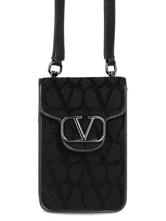 Toile Iconographe V Logo Cross Bag Black - VALENTINO - BALAAN 2