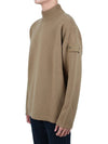 Ghost Piece Mock Neck Virgin Wool Knit Top Beige - STONE ISLAND - BALAAN 4