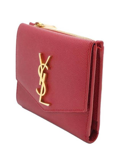 Women s Leather Bicycle Wallet Red Saint Laurent 582296 Grande Poudre Uptown Flap - SAINT LAURENT - BALAAN 2