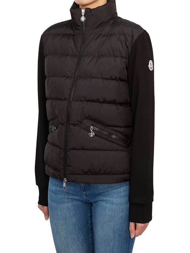 Women's Padding Zip-Up Sweatshirt Black - MONCLER - BALAAN 4