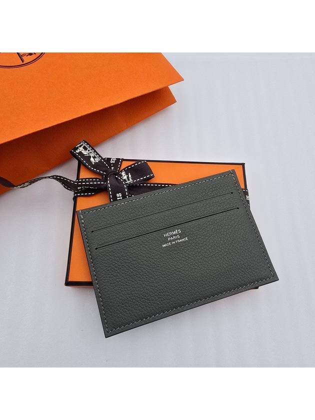 Hermes Citizen Twill Card Wallet Gris Meyer Bleu France Bleu Saphir - HERMES - BALAAN 6