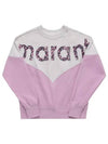 Houston Two-tone Logo Sweatshirt Light Pink - ISABEL MARANT - BALAAN 3