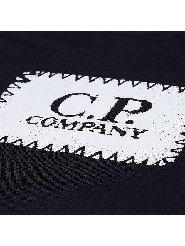 30/1 Jersey Label Style Logo Short Sleeve T-Shirt Black - CP COMPANY - BALAAN 6