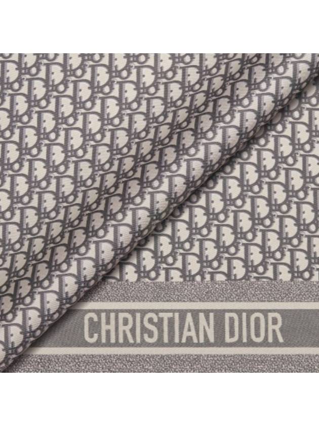 Oblique Twin Square Silk Twill Scarf Grey Navy Blue - DIOR - BALAAN 11