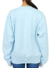 Wellness Club Flock Crew Neck Cotton Sweatshirt Baby Blue - SPORTY & RICH - BALAAN 5